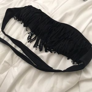 Black Fringe Swim size small